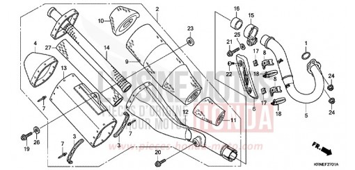 ABGAS-SCHALLDAEMPFER (CRF250RB/C/D) CRF250RD de 2013